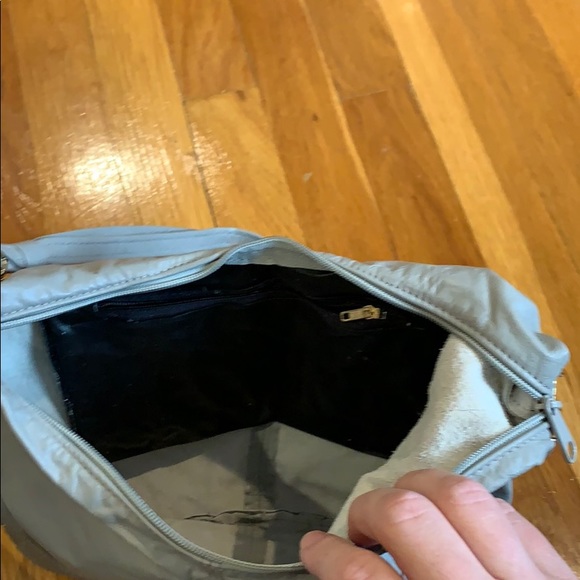 Vintage Gray Zippered Tote Bag - Picture 4 of 5
